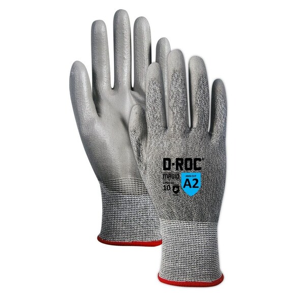 Magid Coated Gloves, Polyurethane, 6 Abrasion Level, Salt & Pepper, 1 PR GPD510-4 - main